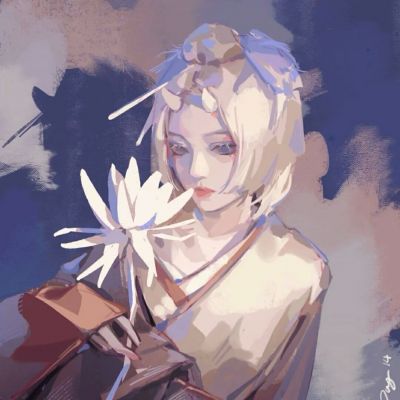 丧系手绘头像女