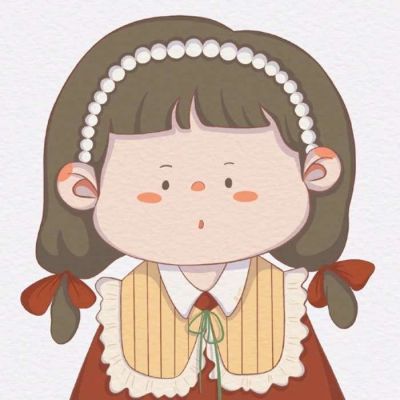 可爱女头卡通手绘