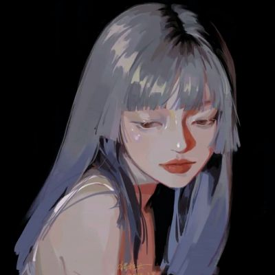 丧系手绘头像女