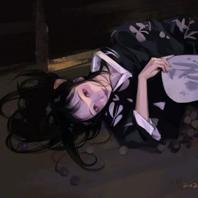丧系手绘头像女