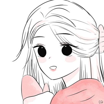 2025年女生微信卡通简笔头像图片