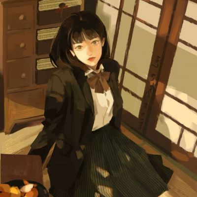 丧系手绘头像女