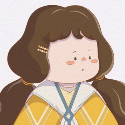 可爱女头卡通手绘