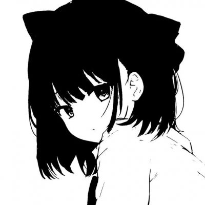小众头像黑白女动漫