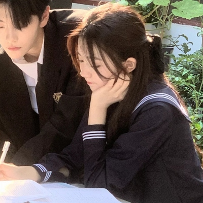 青春校园学生情侣头像图片