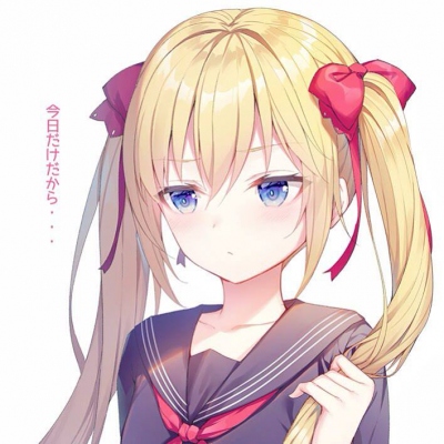 动漫马尾女生头像