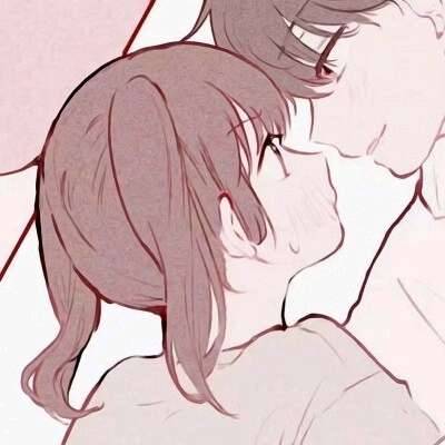 动漫超甜情侣害羞头像