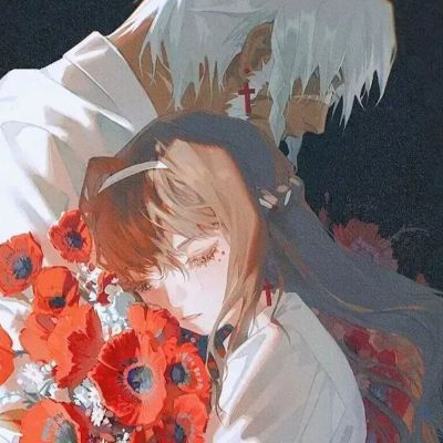 手绘神仙情侣头像
