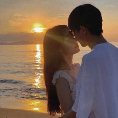 妩媚潮流情侣头像真人