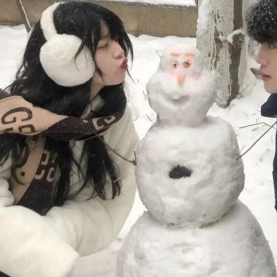 情侣头像双人真人小众