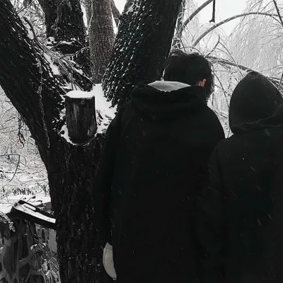 冬天雪景情侣头像