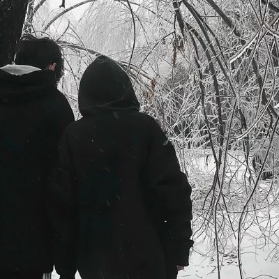 冬天雪景情侣头像