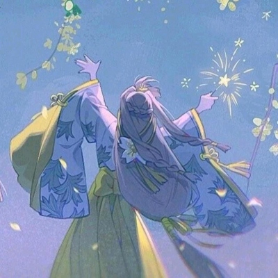 动漫情头蓝色一对