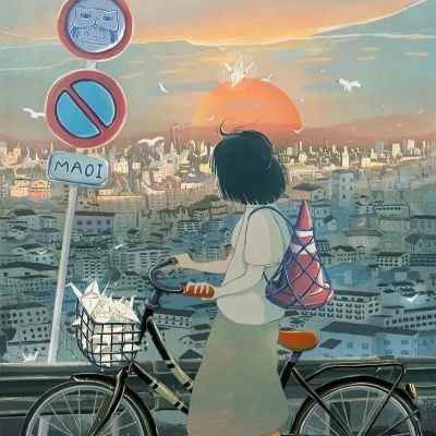氛围感女生头像动漫