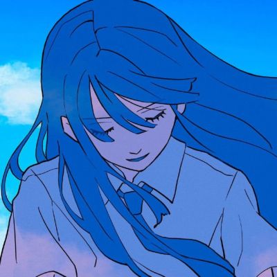女生动漫克莱因蓝色系头像