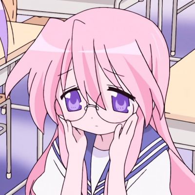 粉红色戴眼镜的女生头像动漫可爱漂亮图片