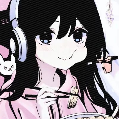 手绘漫画风人物女生头像图片