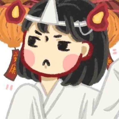 q版手绘情头一男一女可爱图片