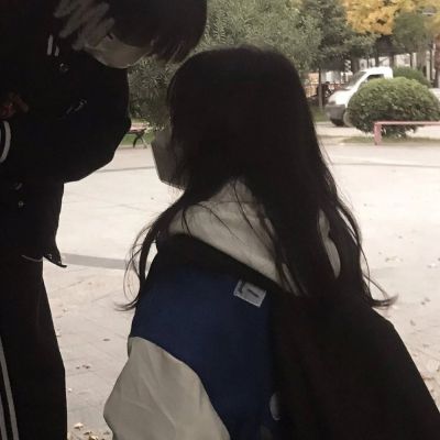 QQ好看真人情侣头像图片