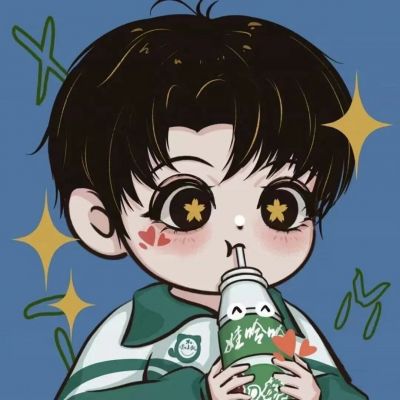 喝娃哈哈手绘萌娃头像图片