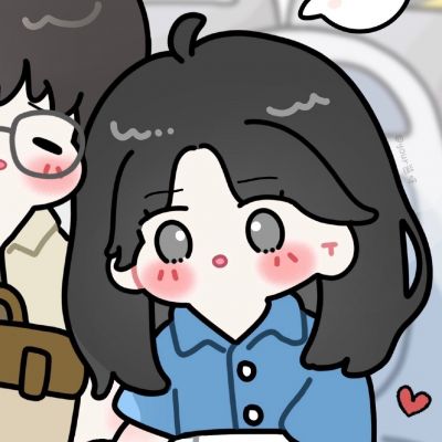情侣手绘头像可爱萌萌哒一对两张图片