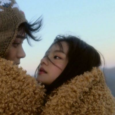 冬季情侣头像图片唯美