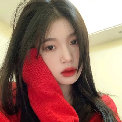 女生头像ins高级质感红色图片