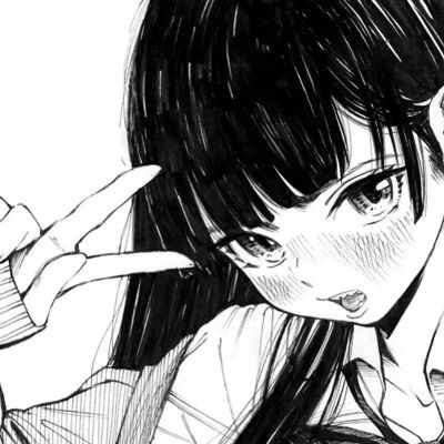 女头像ins风漫画黑白