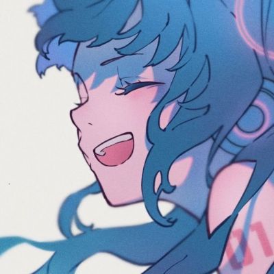 女生动漫克莱因蓝色系头像