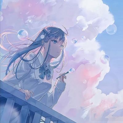 氛围感唯美头像动漫女生高清图片