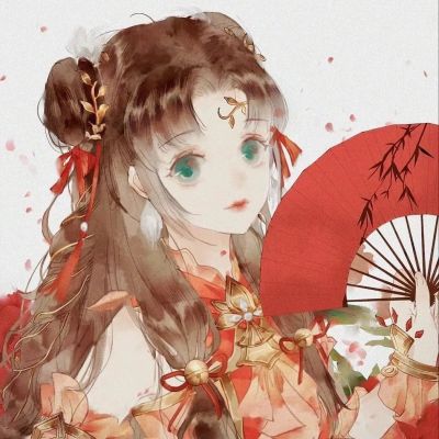 女生动漫唯美古风头像图片
