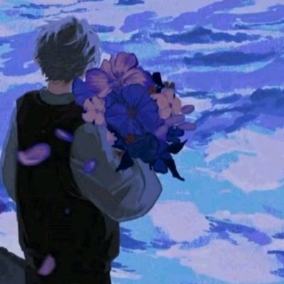 女生动漫克莱因蓝色系头像