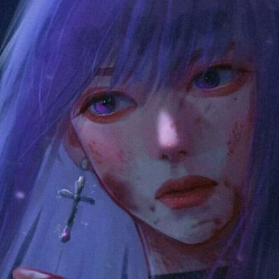 女生动漫克莱因蓝色系头像