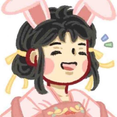 q版手绘情头一男一女可爱图片