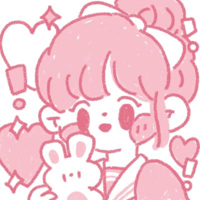 少女心粉嫩情侣头像图片