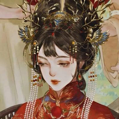 女生动漫唯美古风头像图片