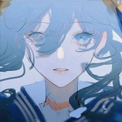女生动漫克莱因蓝色系头像