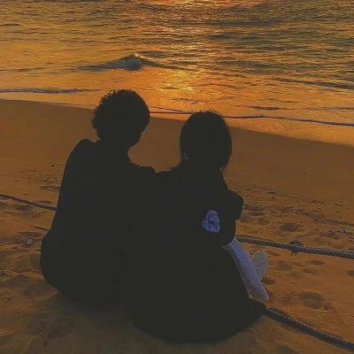 海边唯美浪漫情侣头像图片
