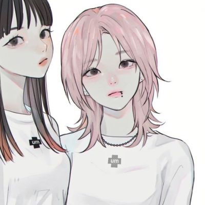 女生头像闺蜜头像手绘超酷高冷图片