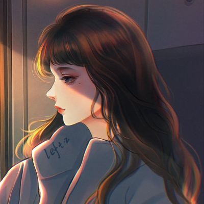 手绘学院风情侣头像