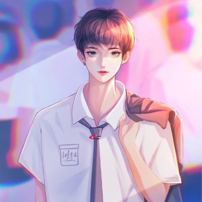 手绘学院风情侣头像