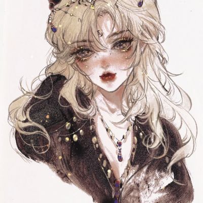 2025流行手绘头像女生好看高清图片
