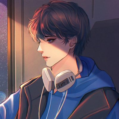 手绘学院风情侣头像