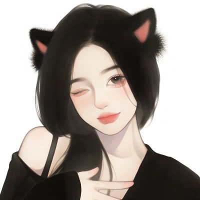 手绘高冷动漫女生头像