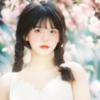女生头像带花唯美清纯图片