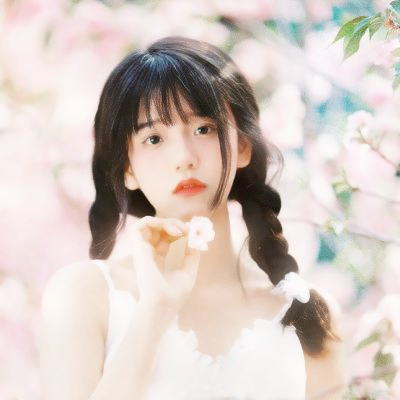 女生头像带花唯美清纯图片