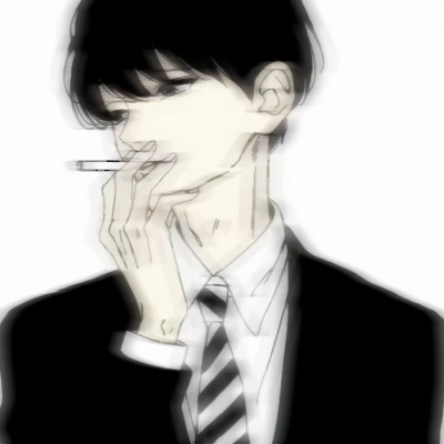 动漫黑白头像男帅气