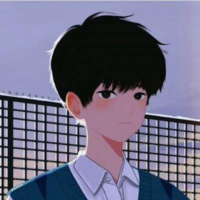 文艺干净男生头像手绘图片
