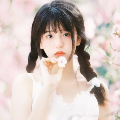 女生头像带花唯美清纯图片