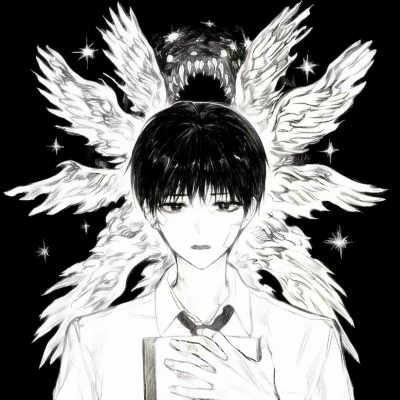 黑白漫画男生头像